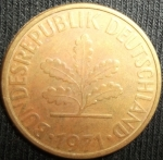 monedas de Europa - Alemania -  1971 (Anverso)
