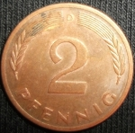 monedas de Europa - Alemania -  1974 (Reverso)