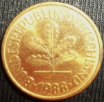 monedas de Europa - Alemania -  1988 (Anverso)