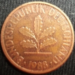 monedas de Europa - Alemania -  1988 (Anverso)