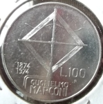 monedas de Europa - Italia -  1974 (Reverso)