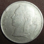 monedas de Europa - B�lgica -  1952 (Anverso)