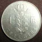 monedas de Europa - B�lgica -  1969 (Reverso)