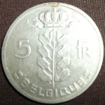 monedas de Europa - B�lgica -  1969 (Reverso)