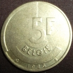 monedas de Europa - B�lgica -  1986 (Reverso)
