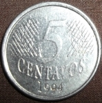 monedas de America - Brasil -  1994 (Reverso)