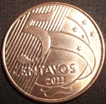 monedas de America - Brasil -  2011 (Reverso)