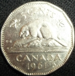 monedas de America - Canad� -  1961 (Reverso)