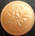 monedas de America - Canad� -  1965 (Reverso)