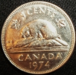 monedas de America - Canad� -  1974 (Reverso)