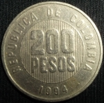 monedas de America - Colombia -  1994 (Reverso)