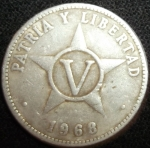 monedas de America - Cuba -  1968 (Reverso)