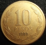 monedas de America - Chile -  1989 (Reverso)