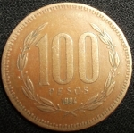 monedas de America - Chile -  1994 (Reverso)