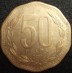 monedas de America - Chile -  2000 (Reverso)