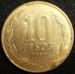 monedas de America - Chile -  2000 (Reverso)
