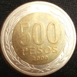 monedas de America - Chile -  2000 (Reverso)