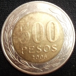 monedas de America - Chile -  2008 (Reverso)