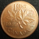 monedas de America - Canad� -  1980 (Reverso)