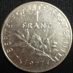monedas de Europa - Francia -  1977 (Reverso)