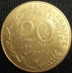 monedas de Europa - Francia -  1977 (Reverso)