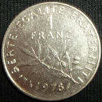 monedas de Europa - Francia -  1978 (Reverso)