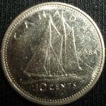 monedas de America - Canad� -  1984 (Reverso)