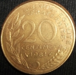 monedas de Europa - Francia -  1981 (Reverso)