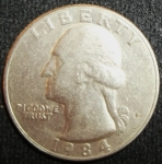 monedas de America - Estados Unidos -  1984 (Anverso)