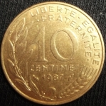 monedas de Europa - Francia -  1987 (Reverso)