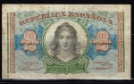 monedas de Europa - Espa�a -  Anverso de billete de 2 pesetas de República  Española