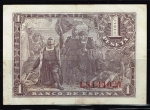 monedas de Europa - Espa�a -  Reverso de billete de 1 peseta del Banco de España