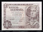 monedas de Europa - Espa�a -  Anverso de billete de 1 peseta del Banco de España