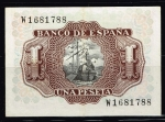 monedas de Europa - Espa�a -  Reverso de billete de 1 peseta del Banco de España