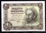 monedas de Europa - Espa�a -  Anverso de billete de 1 peseta del Banco de España