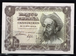 monedas de Europa - Espa�a -  Anverso de billete de 1 peseta del Banco de España