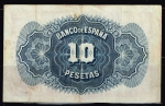 monedas de Europa - Espa�a -  Reverso de billete de 10 pesetas del Banco de España