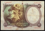 monedas de Europa - Espa�a -  Reverso de billete de 25 pesetas del Banco de España