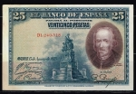 monedas de Europa - Espa�a -  Anverso de billete de 25 pesetas del Banco de España