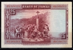 monedas de Europa - Espa�a -  Reverso de billete de 25 pesetas del Banco de España