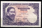 monedas de Europa - Espa�a -  Anverso de billete de 25 pesetas del Banco de España