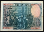 monedas de Europa - Espa�a -  Reverso de billete de 50 pesetas del Banco de España