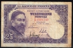 monedas de Europa - Espa�a -  Anverso de billete de 25 pesetas del Banco de España