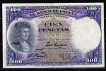 monedas de Europa - Espa�a -  Anverso de billete de 100 pesetas del Banco de España
