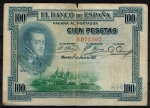 monedas de Europa - Espa�a -  Anverso de billete de 100 pesetas del Banco de España