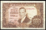 monedas de Europa - Espa�a -  Anverso de billete de 100 pesetas del Banco de España