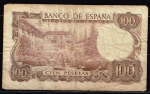 monedas de Europa - Espa�a -  Reverso de billete de 100 pesetas del Banco de España