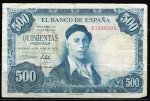 monedas de Europa - Espa�a -  Anverso de billete de 500 pesetas del Banco de España