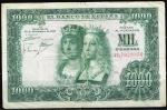 monedas de Europa - Espa�a -  Anverso de billete de 1.000 pesetas del Banco de España