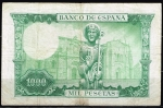 monedas de Europa - Espa�a -  Reverso de billete de 1.000 pesetas del Banco de España